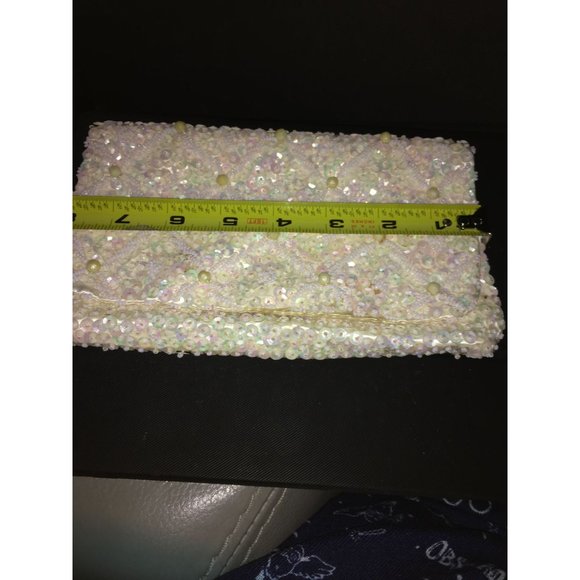 Homemade Tan Beaded Purse - Picture 2 of 8